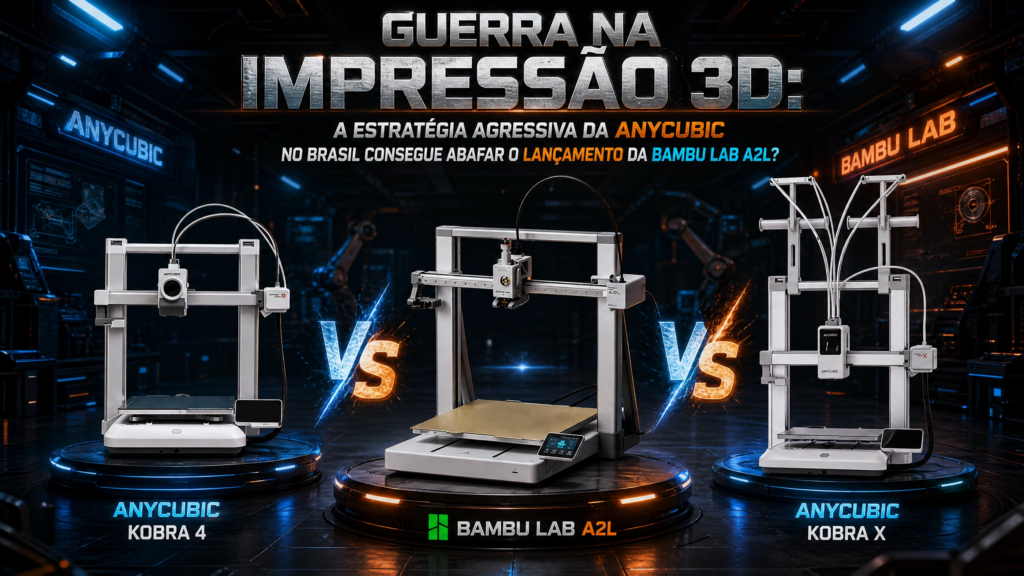 guerra impressão 3d anycubic kobra 4 kobra x bambu lab a2l